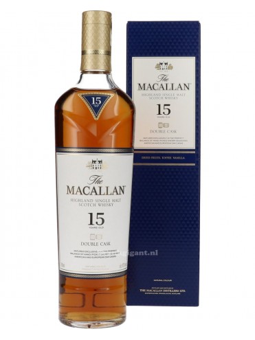 Macallan 15 Years Double Cask Single Malt whisky 70cl.